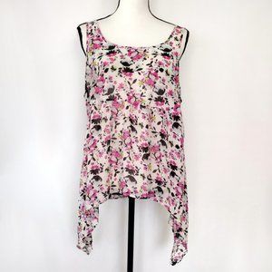 Torrid Colorful Handkerchief Strappy Back Babydoll Tank